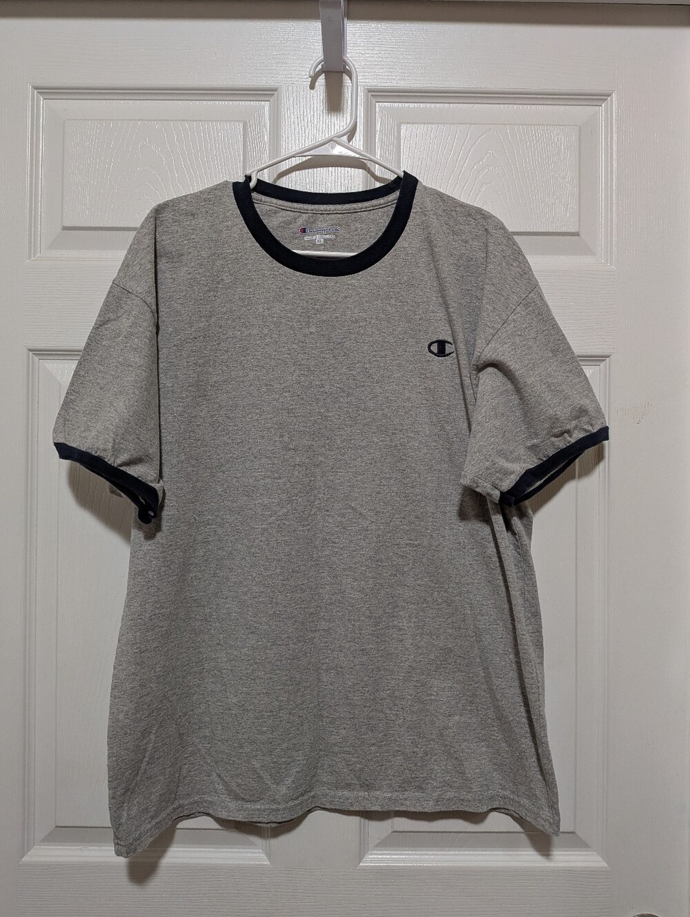 Champion Men's Grey Ringer T-Shirt XL